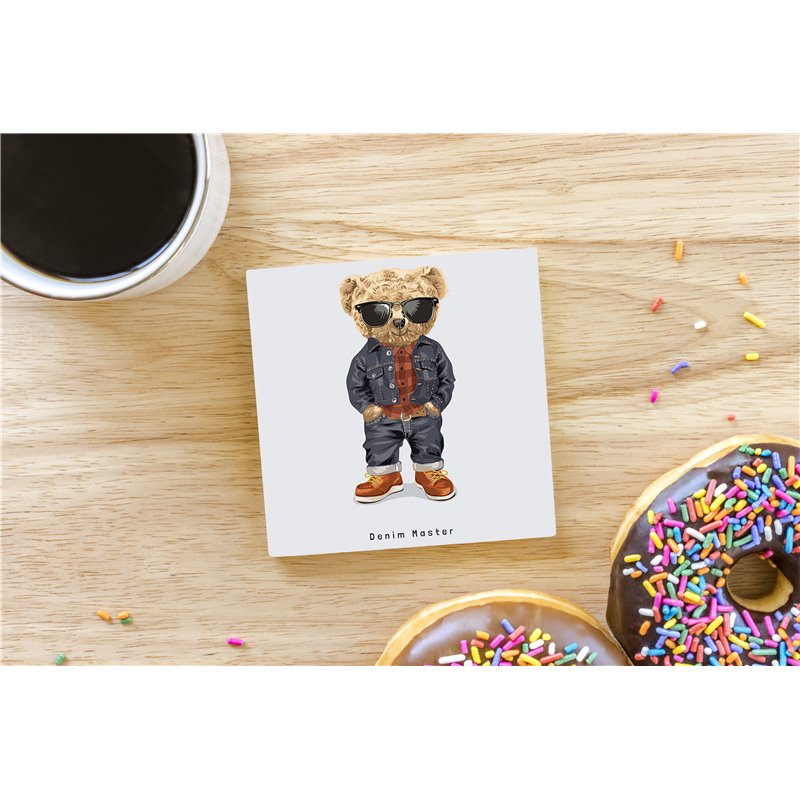 Teddy Bear TB(66) Ceramic Coaster - 10cm