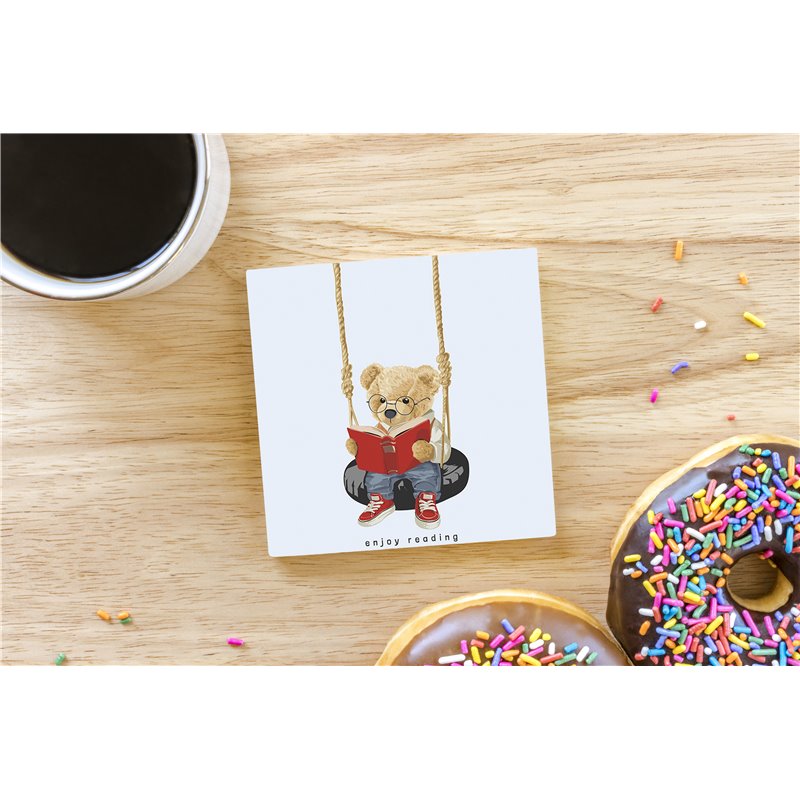 Teddy Bear TB(67) Ceramic Coaster - 10cm