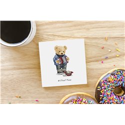 Teddy Bear TB(69) Ceramic Coaster - 10cm
