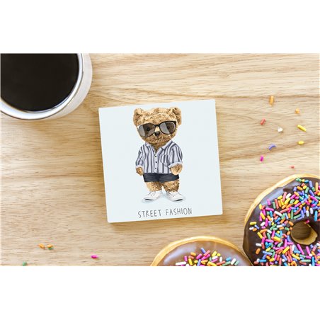 Teddy Bear TB(72) Ceramic Coaster - 10cm