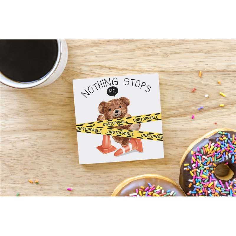 Teddy Bear TB(75) Ceramic Coaster - 10cm