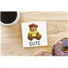 Teddy Bear TB(80) Ceramic Coaster - 10cm