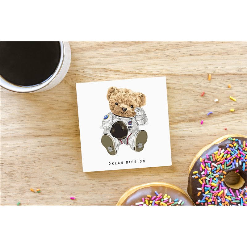 Teddy Bear TB(84) Ceramic Coaster - 10cm