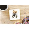 Teddy Bear TB(84) Ceramic Coaster - 10cm