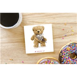 Teddy Bear TB(86) Ceramic Coaster - 10cm