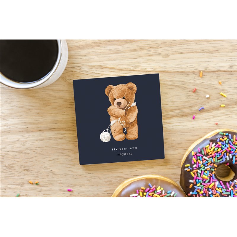 Teddy Bear TB(99) Ceramic Coaster - 10cm