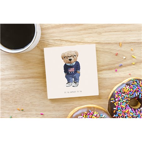 Teddy Bear TB(126) Ceramic Coaster - 10cm