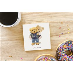 Teddy Bear TB(138) Ceramic Coaster - 10cm