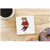 Teddy Bear TB(185) Ceramic Coaster - 10cm