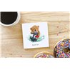 Teddy Bear TB(191) Ceramic Coaster - 10cm