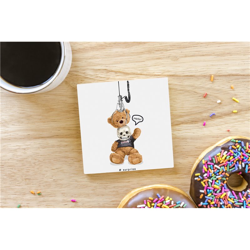 Teddy Bear TB(200) Ceramic Coaster - 10cm