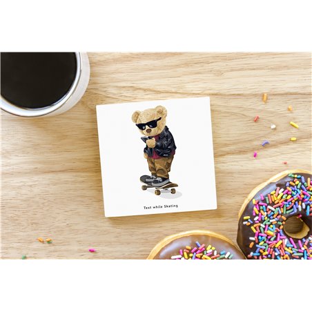 Teddy Bear TB(201) Ceramic Coaster - 10cm