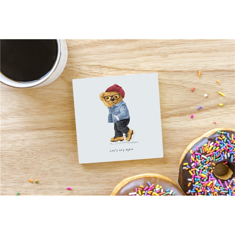 Teddy Bear TB(211) Ceramic Coaster - 10cm