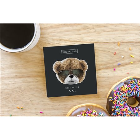 Teddy Bear TB(214) Ceramic Coaster - 10cm