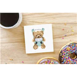 Teddy Bear TB(216) Ceramic Coaster - 10cm