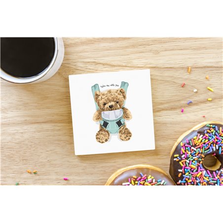 Teddy Bear TB(216) Ceramic Coaster - 10cm