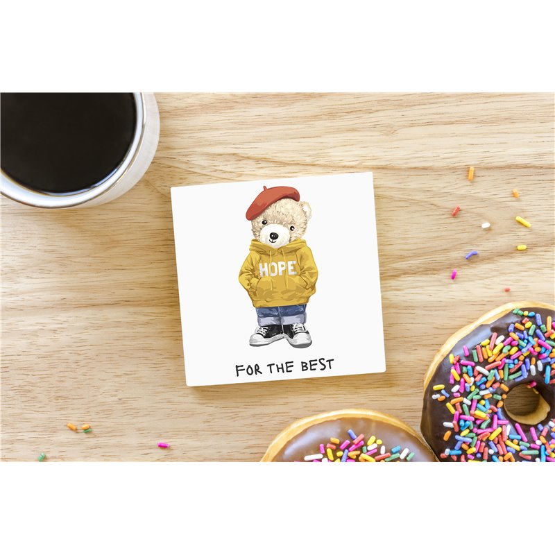 Teddy Bear TB(218) Ceramic Coaster - 10cm