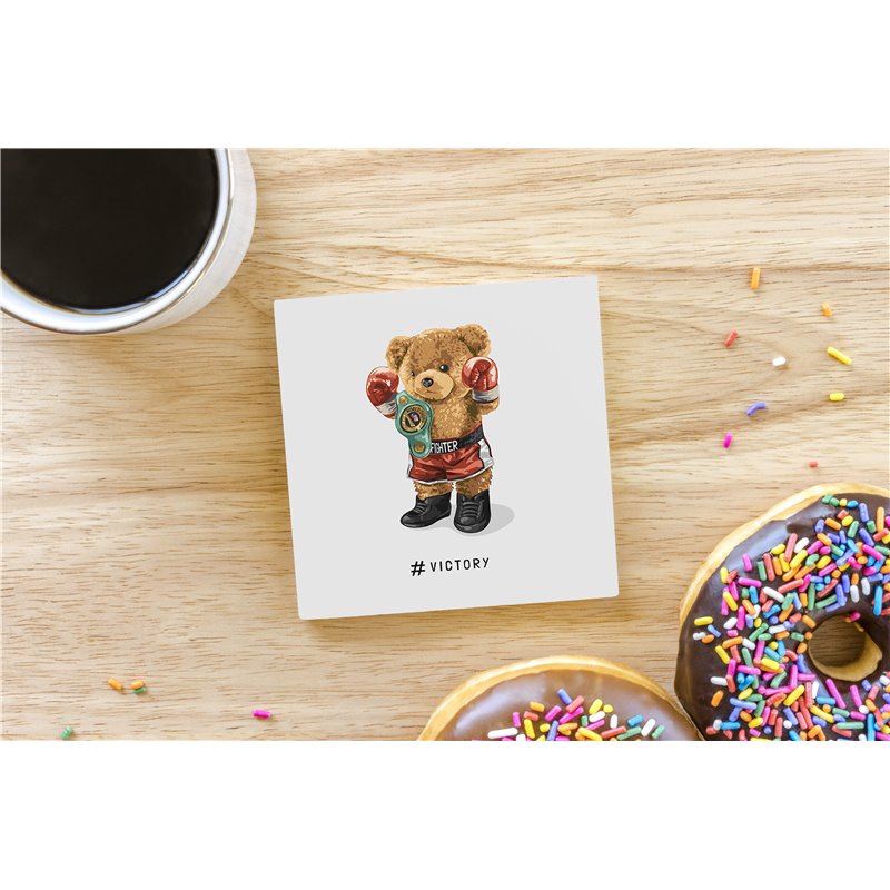 Teddy Bear TB(222) Ceramic Coaster - 10cm