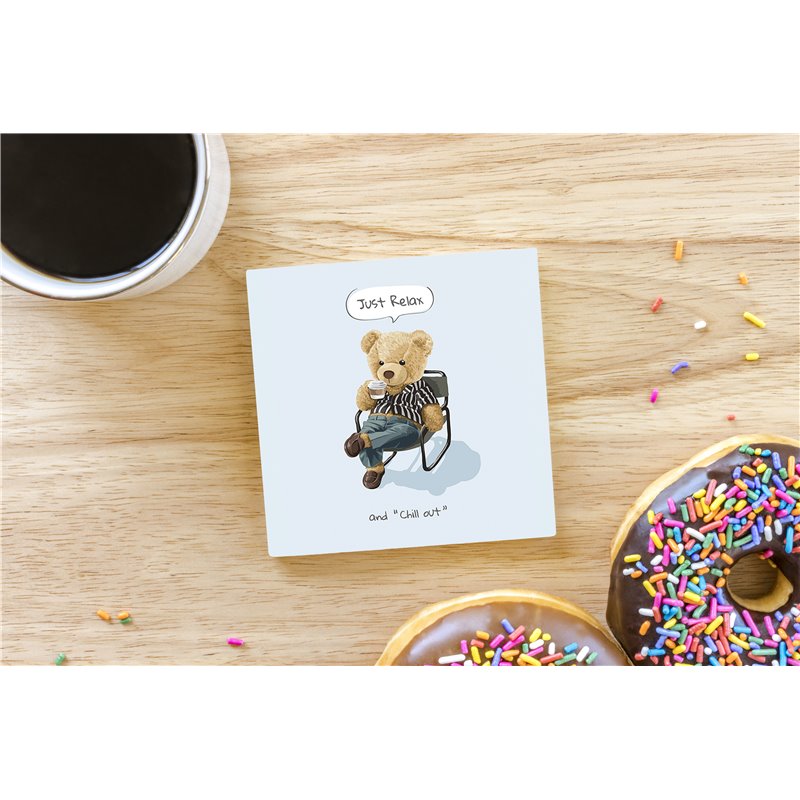 Teddy Bear TB(237) Ceramic Coaster - 10cm