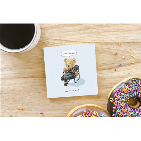 Teddy Bear TB(237) Ceramic Coaster - 10cm