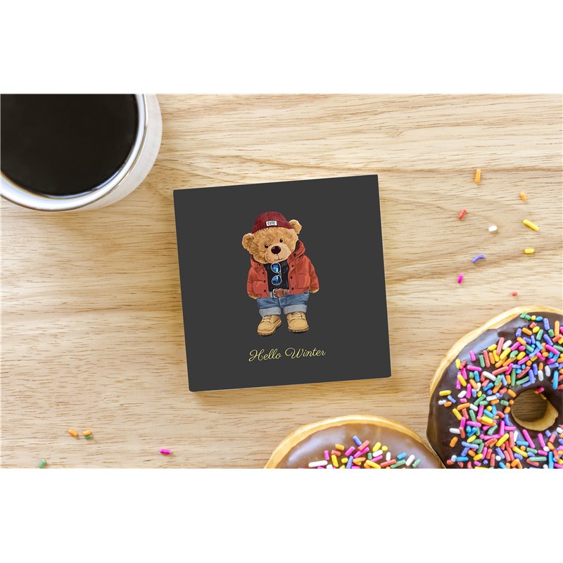 Teddy Bear TB(243) Ceramic Coaster - 10cm