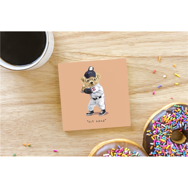 Teddy Bear TB(257) Ceramic Coaster - 10cm