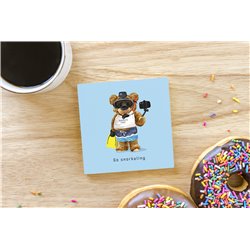 Teddy Bear TB(262) Ceramic Coaster - 10cm