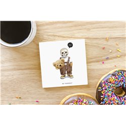 Teddy Bear TB(7) Ceramic Coaster - 10cm