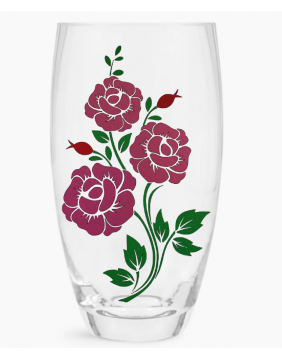 Glass Poppy Vase